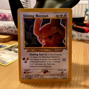 Nintendo | Toys | Pokmon Shining Noctowl Triple Rare Holographic Card |  Poshmark
